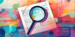 A magnifying glass revisiing and proofreading a document