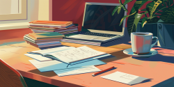 footnotes on academic papers on a desk
