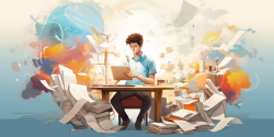 student improving essay writing skills