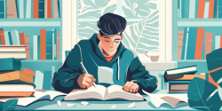 student writing an essay avoiding plagiarism