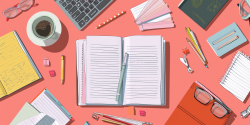 book on a desk academic writing