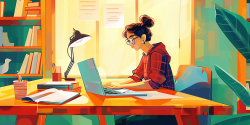 student writing an essay introduction