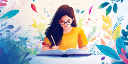 academi writing on a notebook