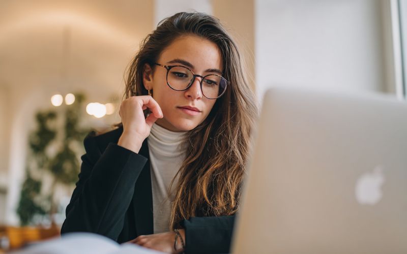 student editing a dissertation